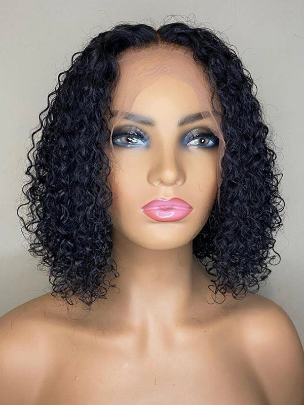 Preplucked Glueless Full HD Lace Bob Curly Wig In Density 150% CF397