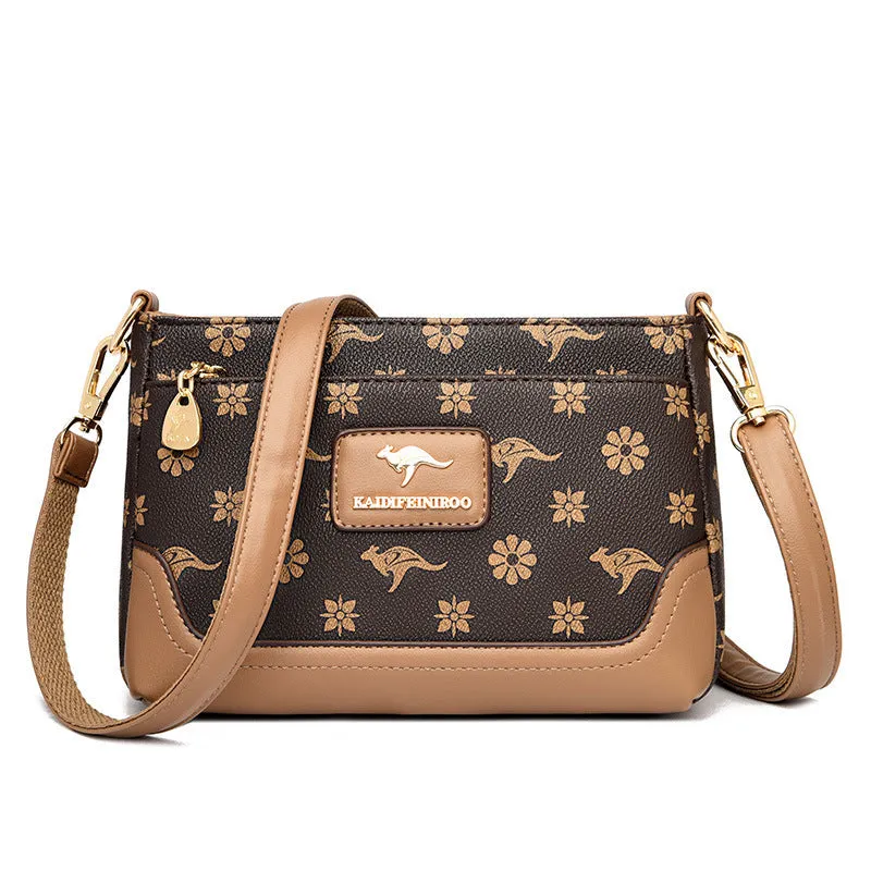 Printed  Small Square Crossbody Messenger Bag