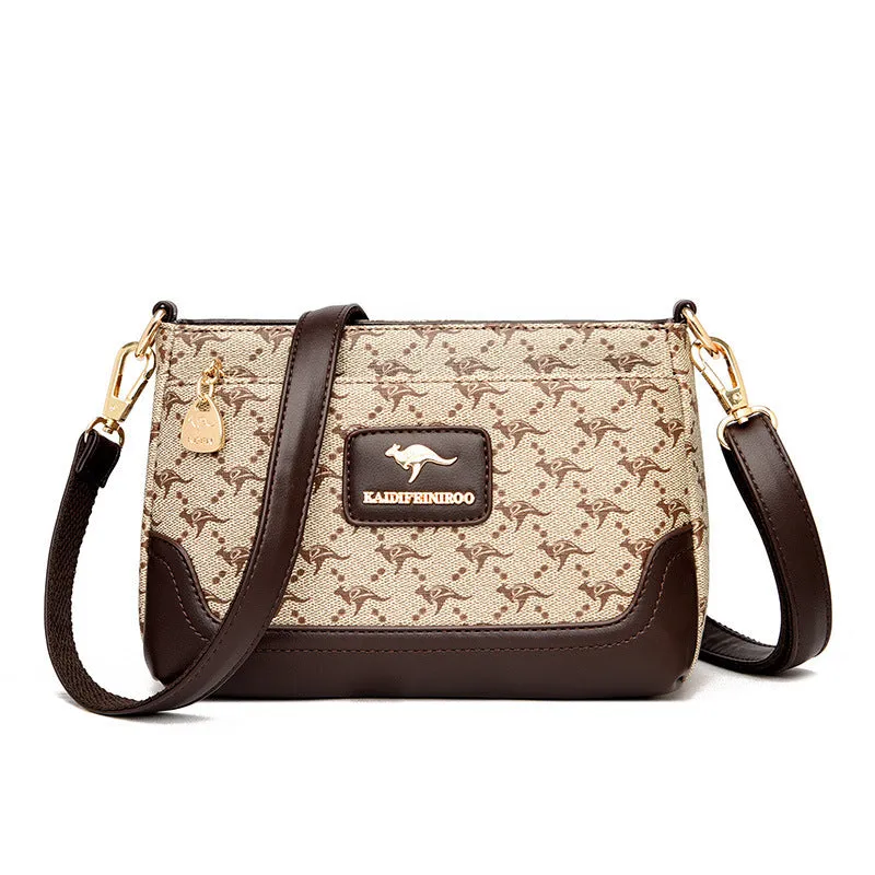 Printed  Small Square Crossbody Messenger Bag