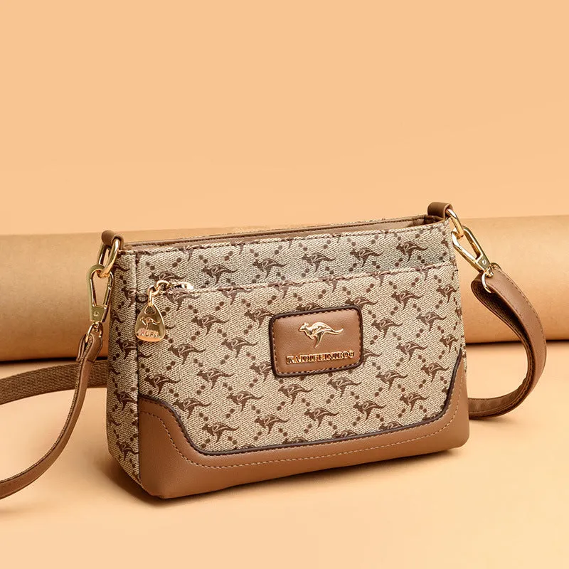 Printed  Small Square Crossbody Messenger Bag