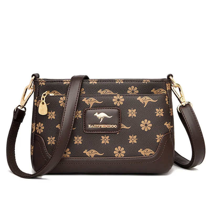 Printed  Small Square Crossbody Messenger Bag