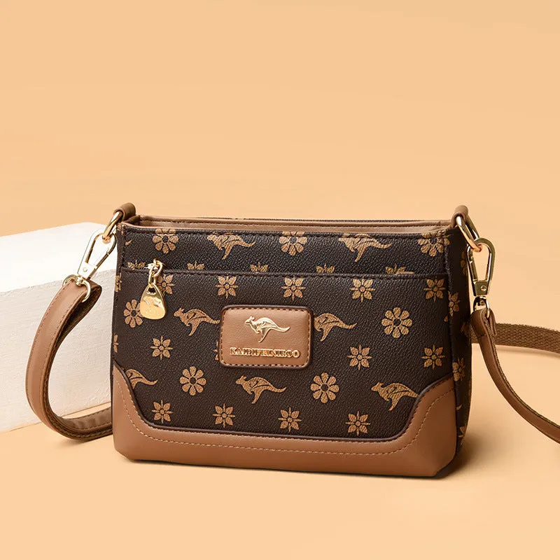 Printed  Small Square Crossbody Messenger Bag