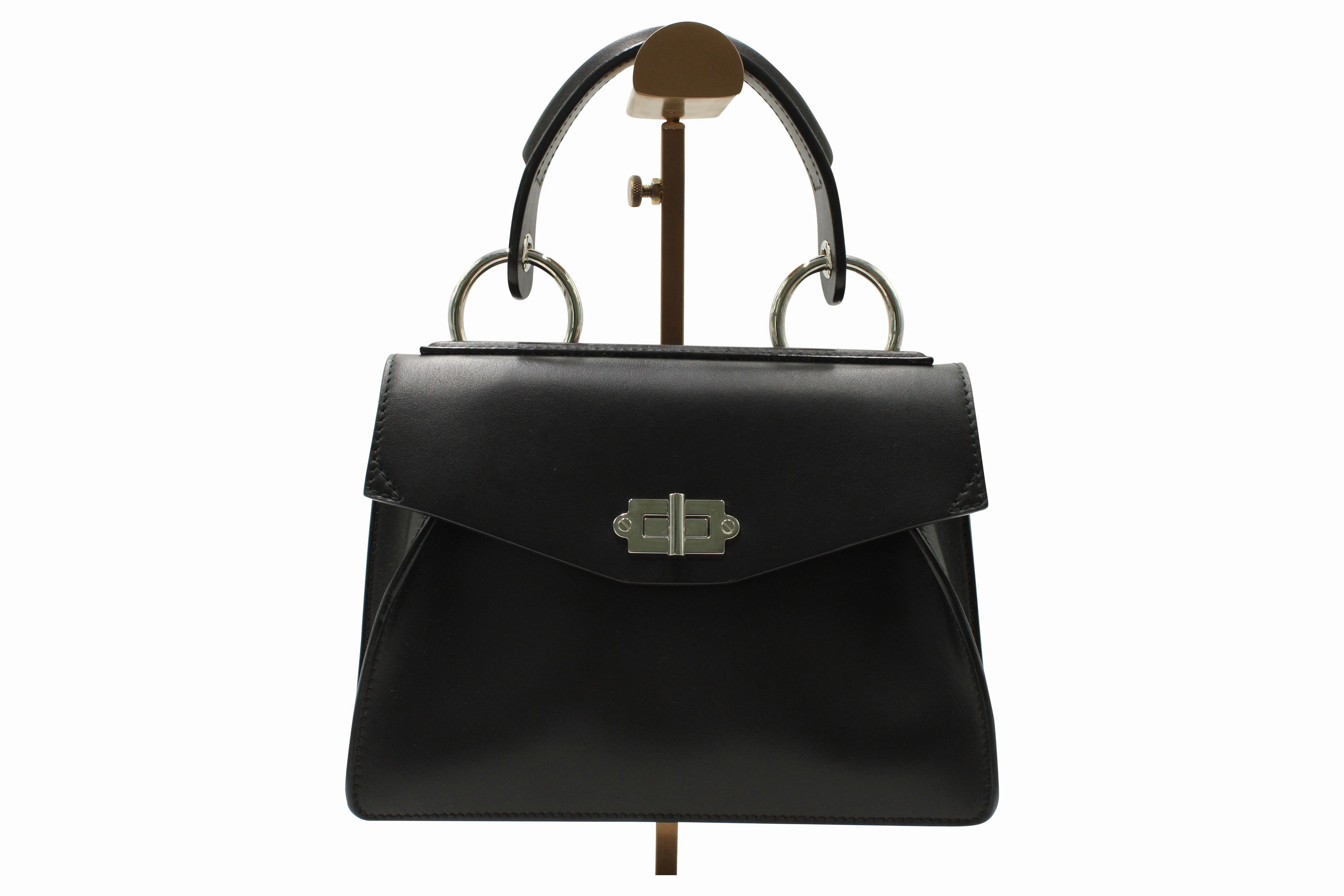 Proenza Schouler  Hava Top Handle Bag in Black Leather