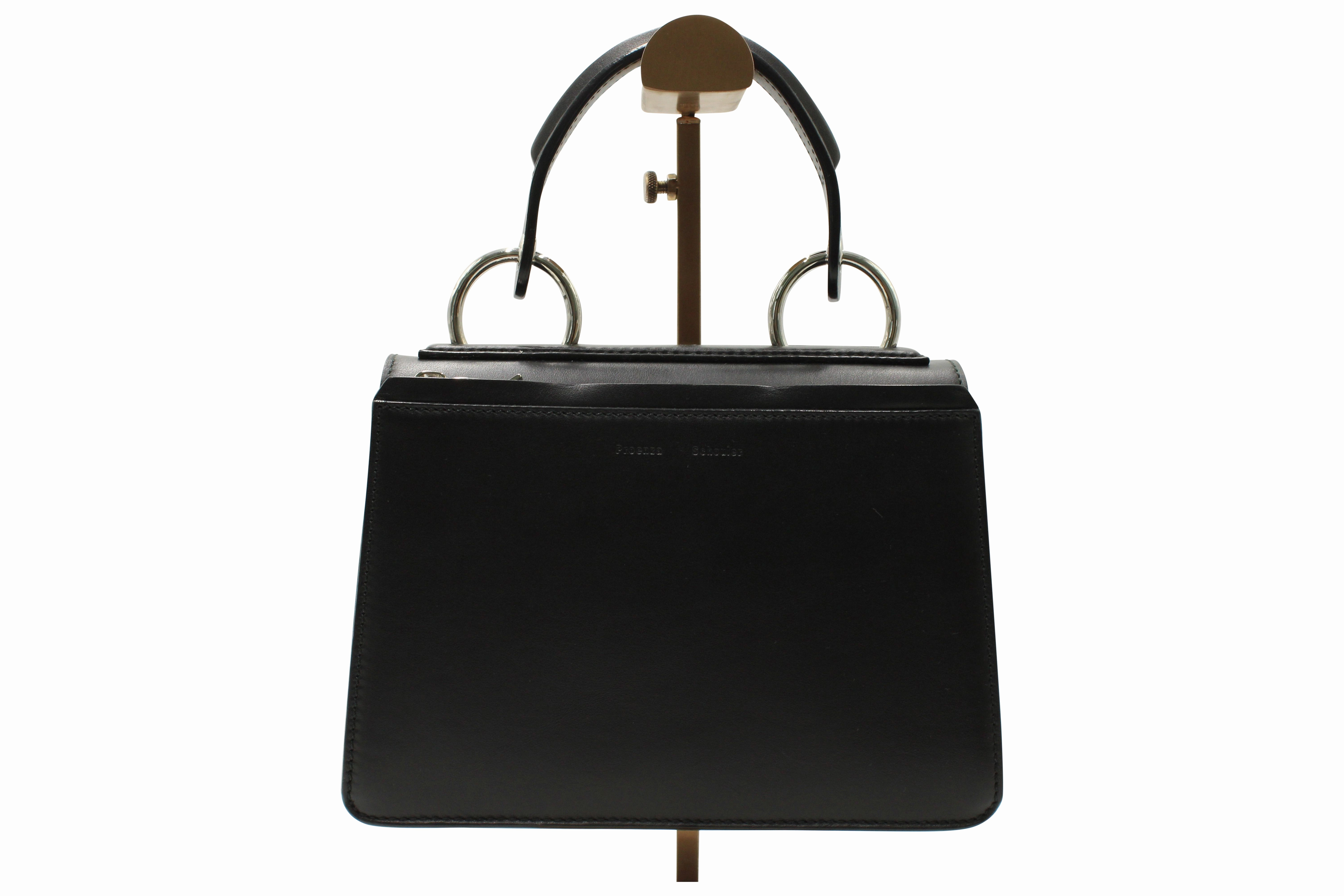 Proenza Schouler  Hava Top Handle Bag in Black Leather