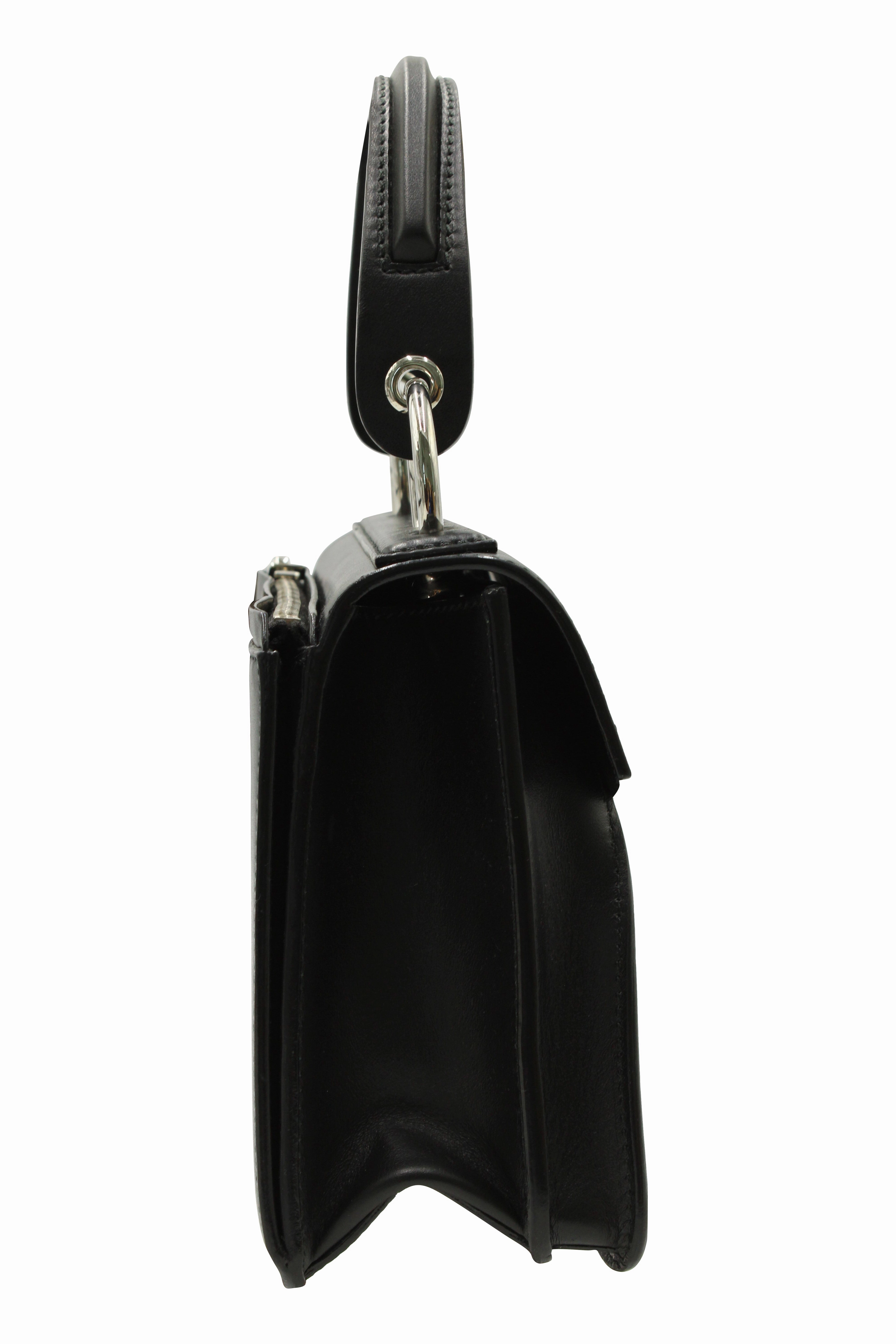 Proenza Schouler  Hava Top Handle Bag in Black Leather