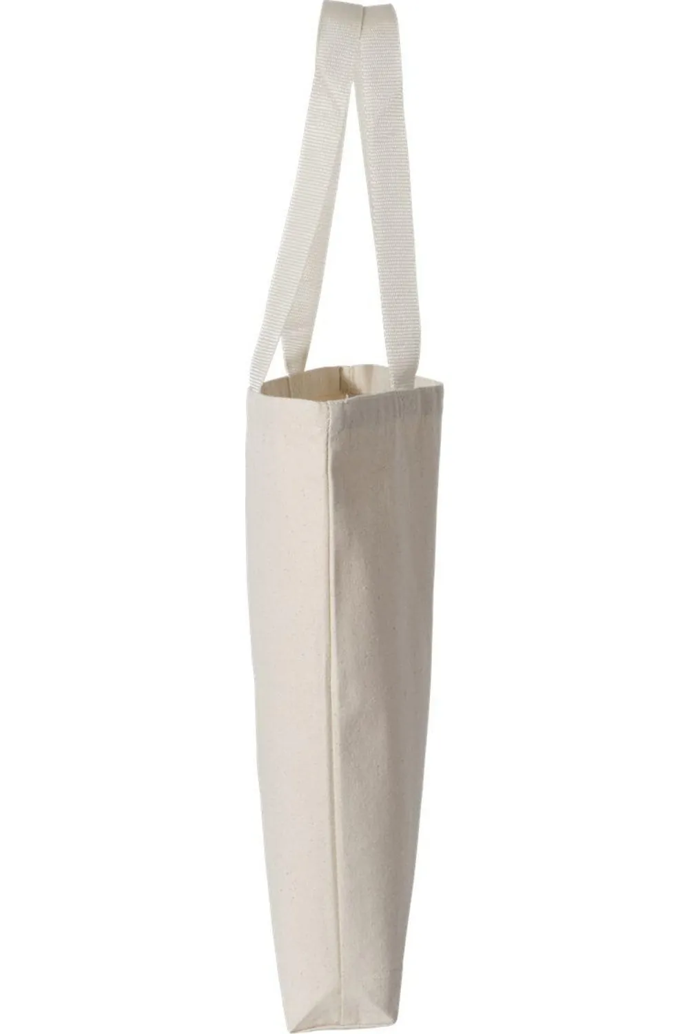 Q-Tees 11L Canvas Tote with Contrast-Color Handles