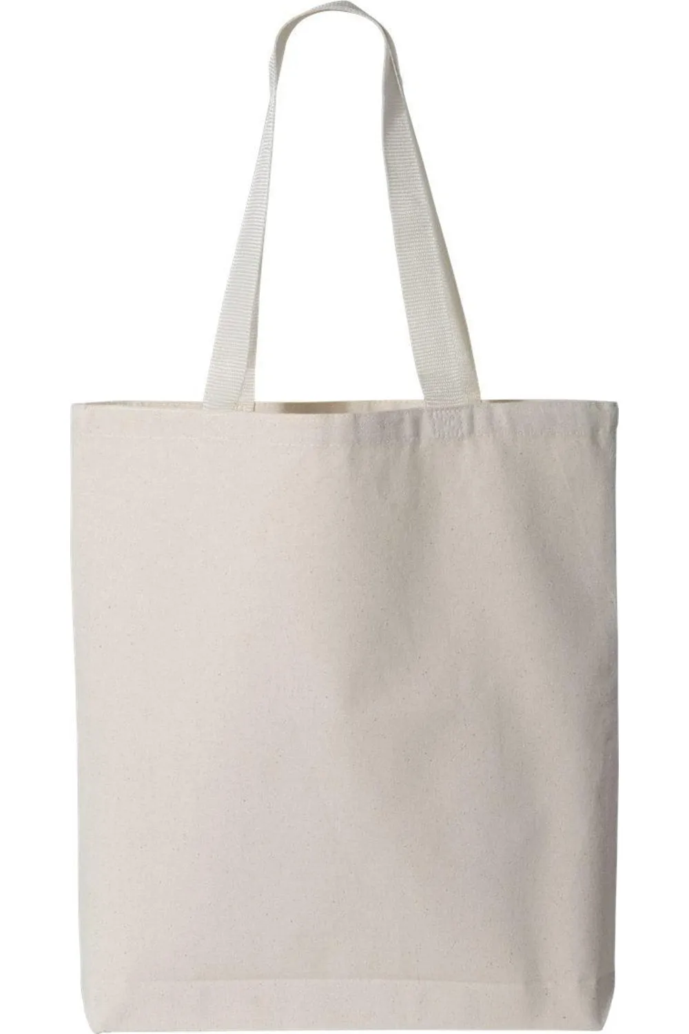 Q-Tees 11L Canvas Tote with Contrast-Color Handles