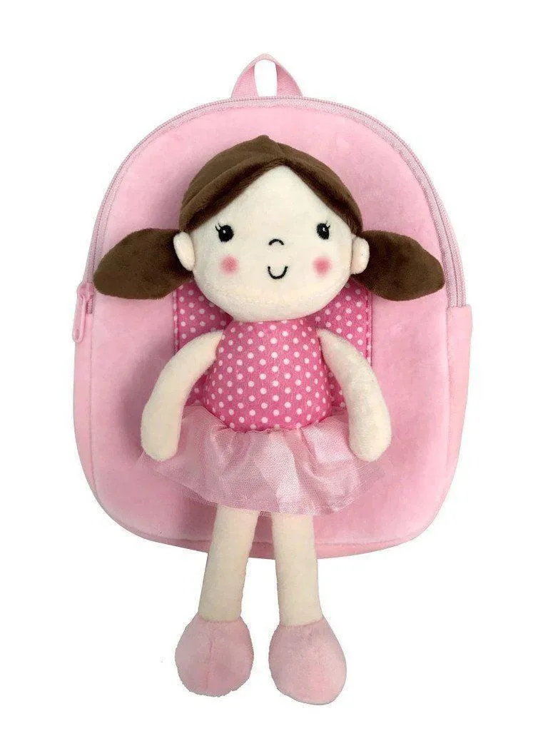 "Hug Me" Pink Doll Backpack