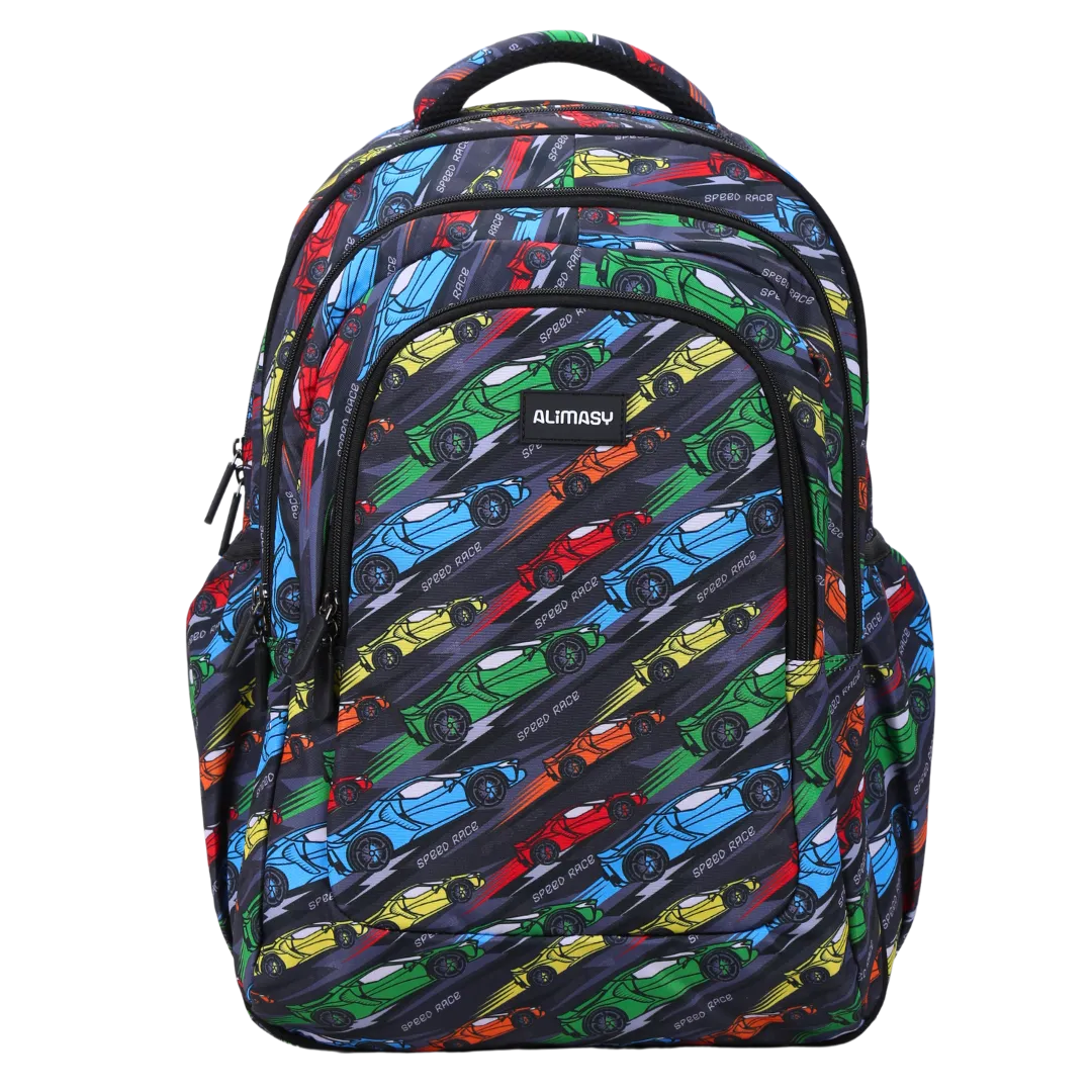 Racing Car Large School Backpack