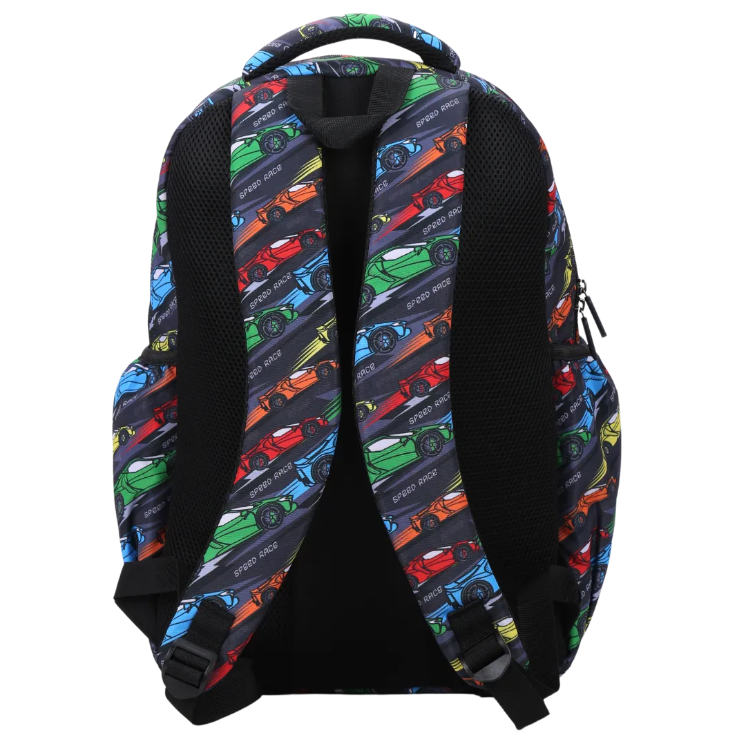 Racing Car Large School Backpack