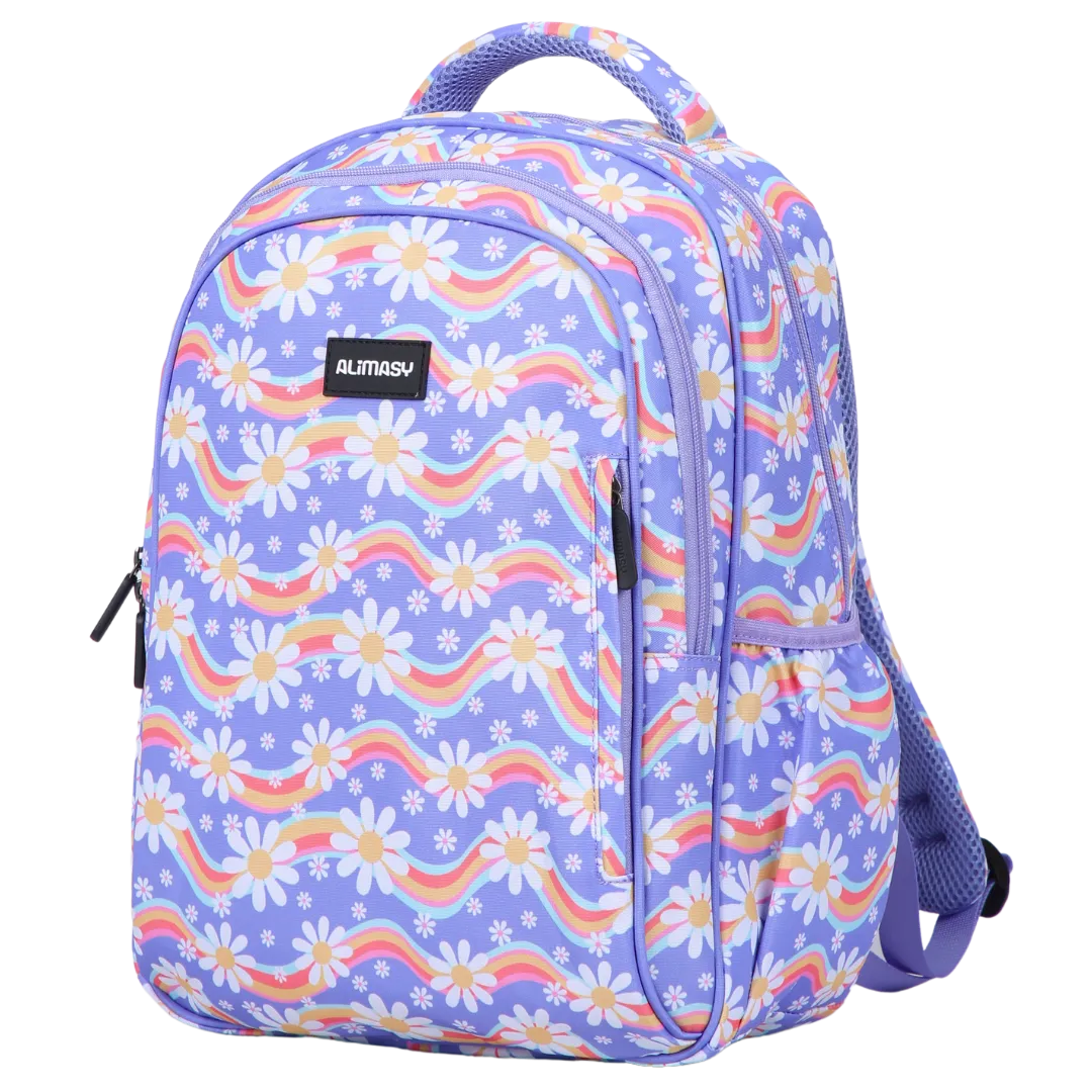 Rainbow Daisy Midsize Kids Backpack