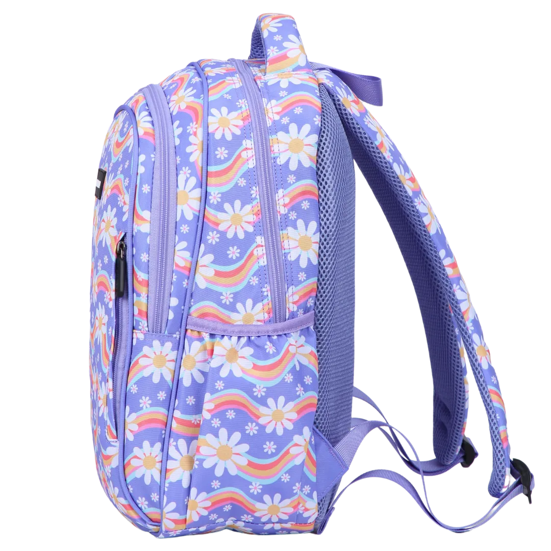 Rainbow Daisy Midsize Kids Backpack