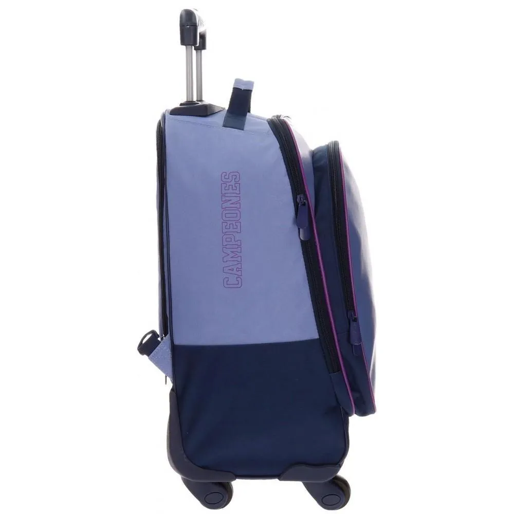 REAL MADRID School Trolley Backpack, Leather 50 cm