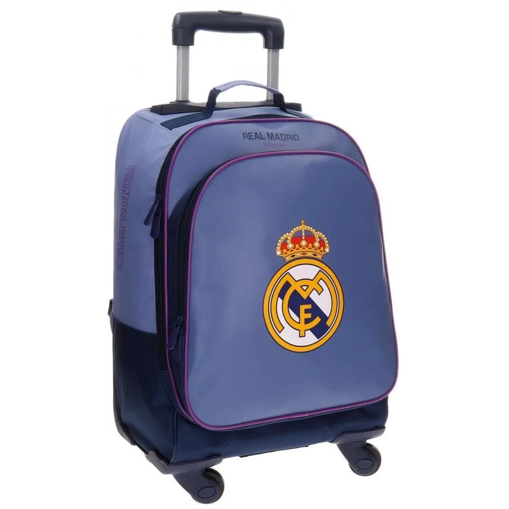 REAL MADRID School Trolley Backpack, Leather 50 cm