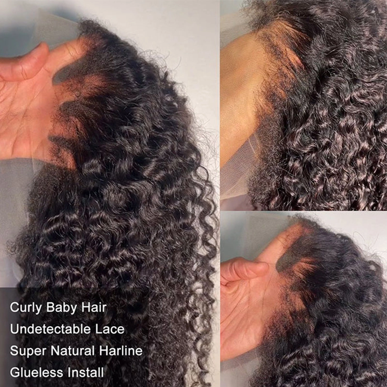 Real HD 13X4/13X6 Lace Frontal Wigs Pre-plucked Curly Human Hair