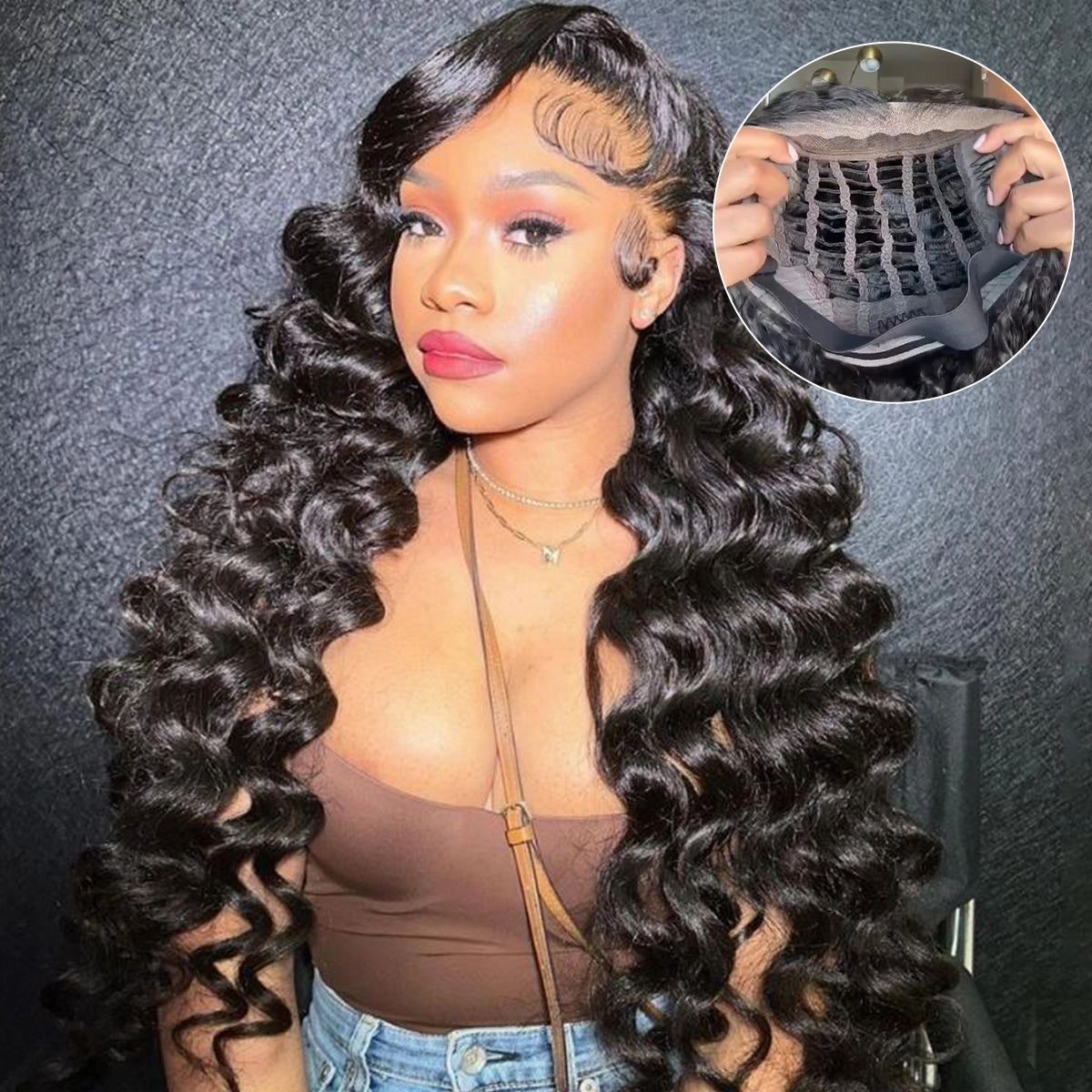 Real HD Lace Frontal Wig Loose Deep Wave Human Hair