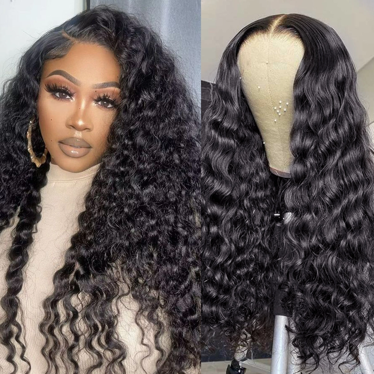 Real HD Lace Frontal Wig Loose Deep Wave Human Hair