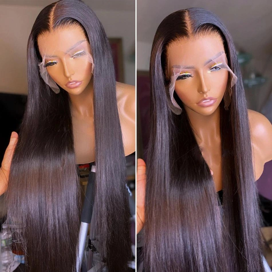 Real HD Lace Frontal Wigs Straight Pre-plucked Human Hair Wigs