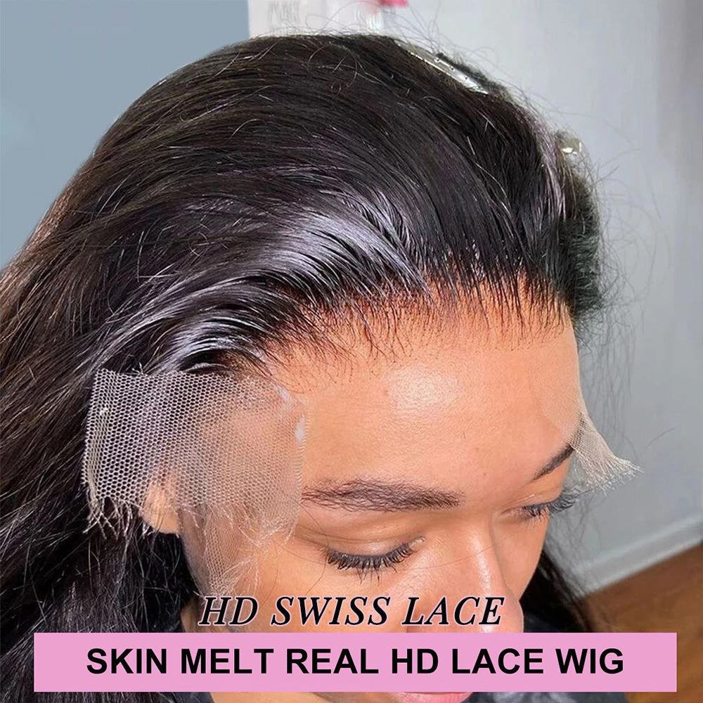 Real HD Lace Frontal Wigs Straight Pre-plucked Human Hair Wigs