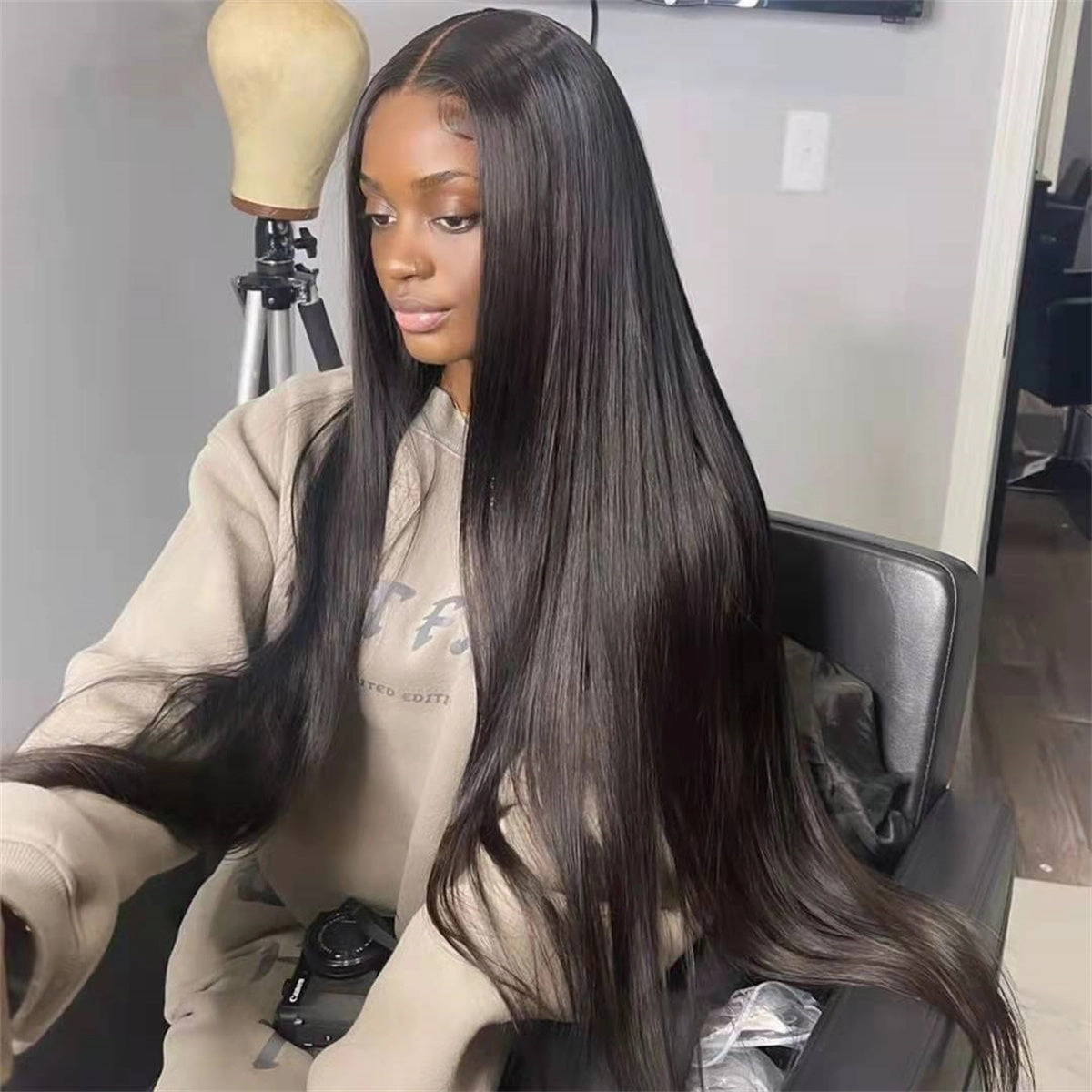 Real HD Lace Frontal Wigs Straight Pre-plucked Human Hair Wigs