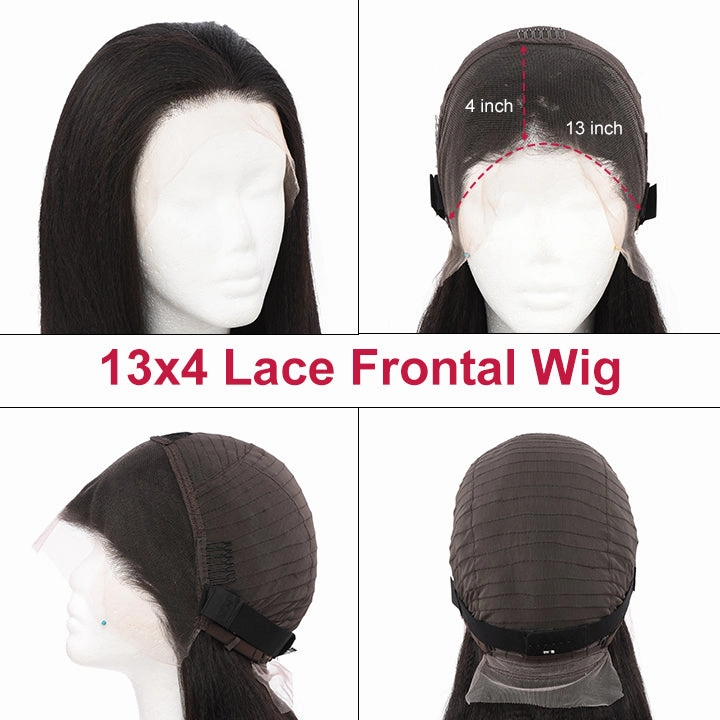 Real HD Lace Frontal Wigs Straight Pre-plucked Human Hair Wigs