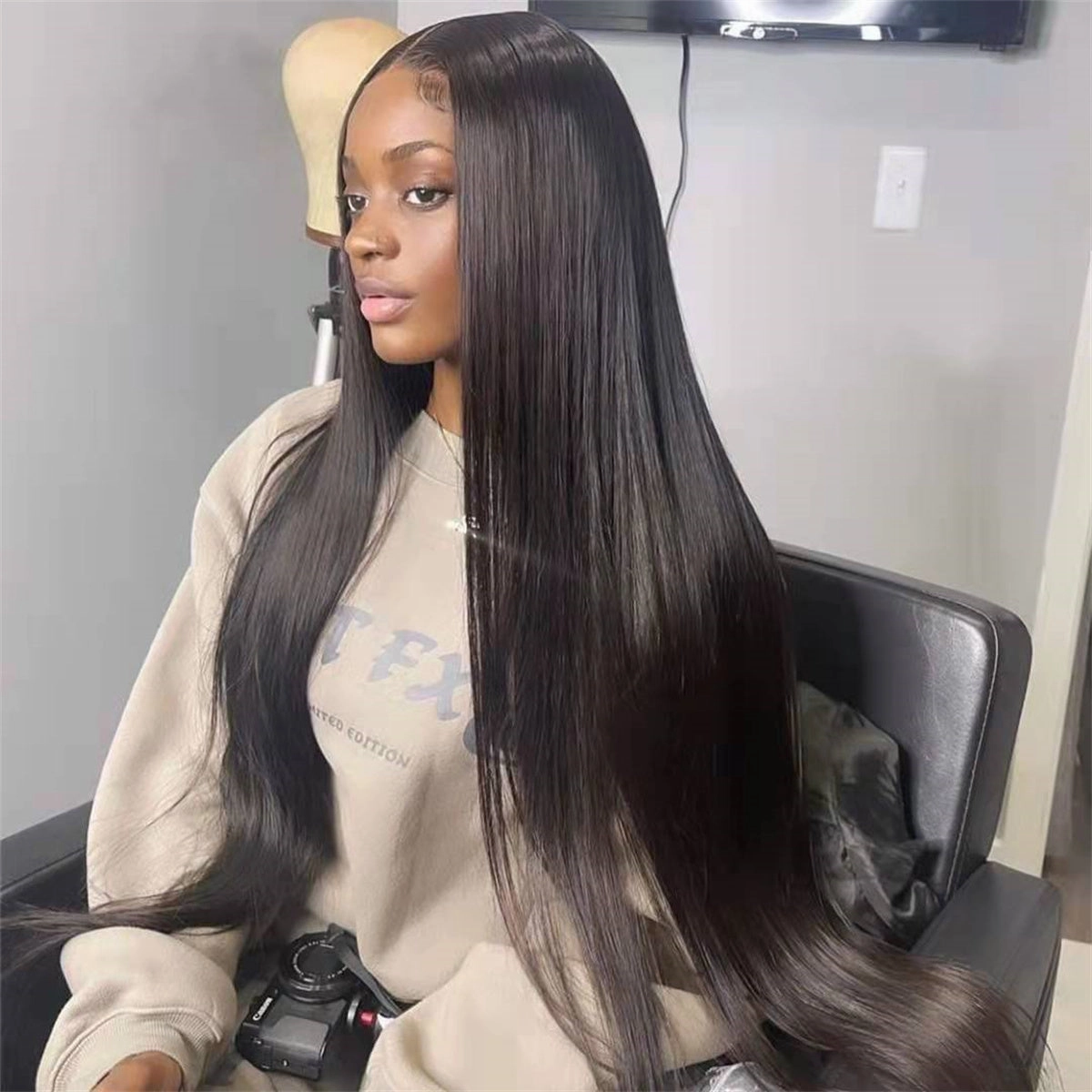 Real HD Lace Frontal Wigs Straight Pre-plucked Human Hair Wigs