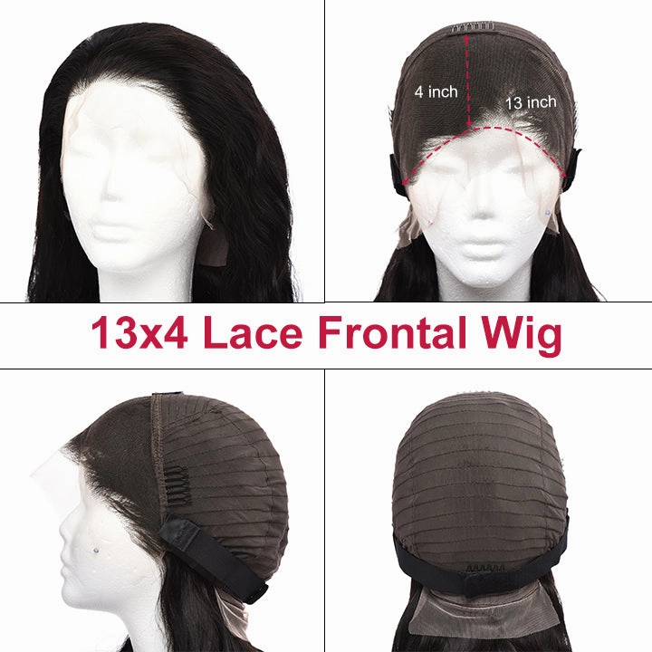 Real HD Lace Frontal Wigs Virgin Hair Body Wave Style Human Hair