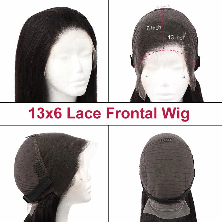 Real HD Lace Frontal Wigs Virgin Hair Body Wave Style Human Hair