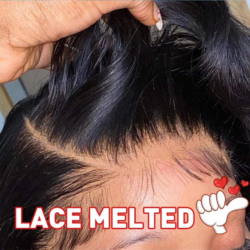 Real HD Lace Frontal Wigs Virgin Hair Body Wave Style Human Hair