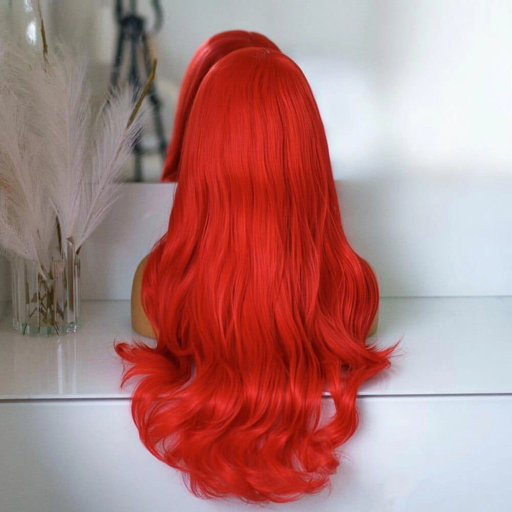 Red Synthetic Wig Lace Front