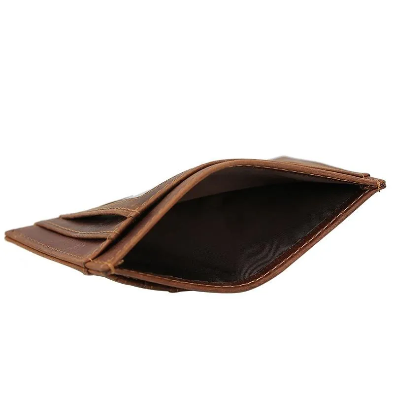 RFID Mens Leather Card Wallet Card Holder Front Pocket Wallet For Men