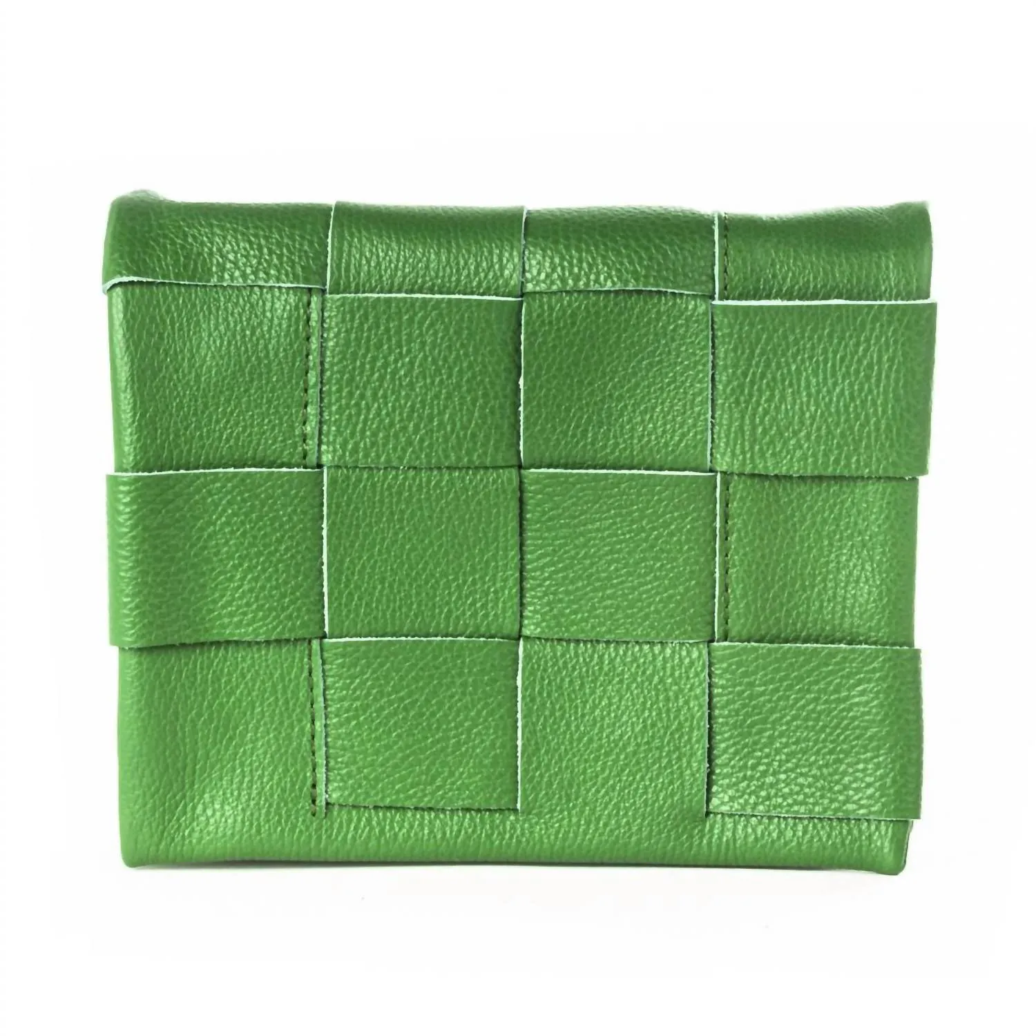 Rita Leather Clutch In Green