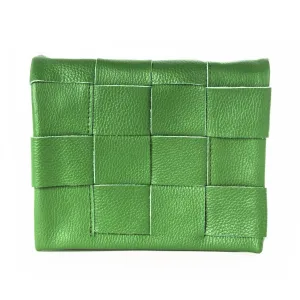 Rita Leather Clutch In Green