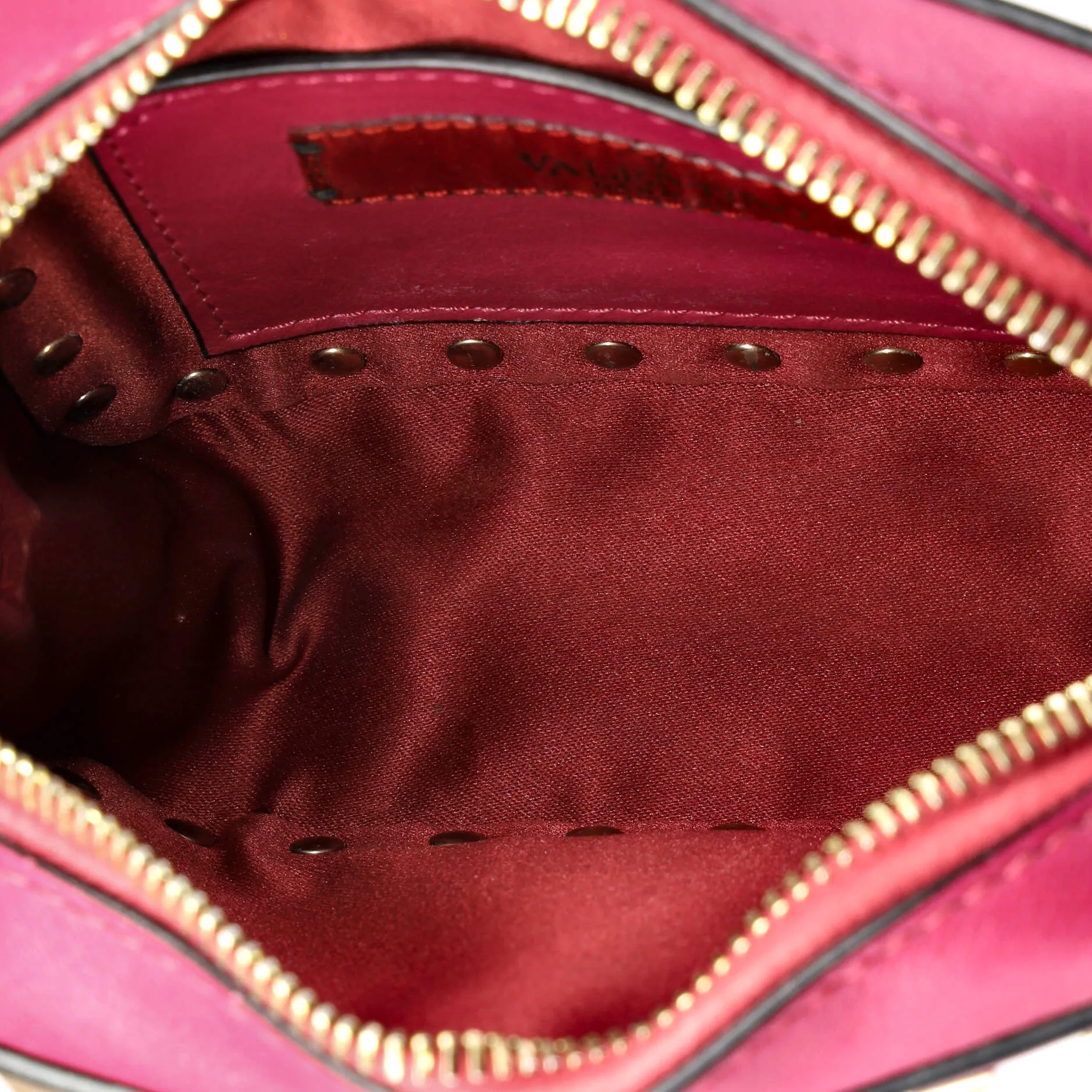 Rockstud Chain Camera Crossbody Bag Leather Small