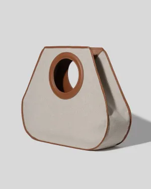 Roda L Canvas Tote Bag In Beige/ Tan