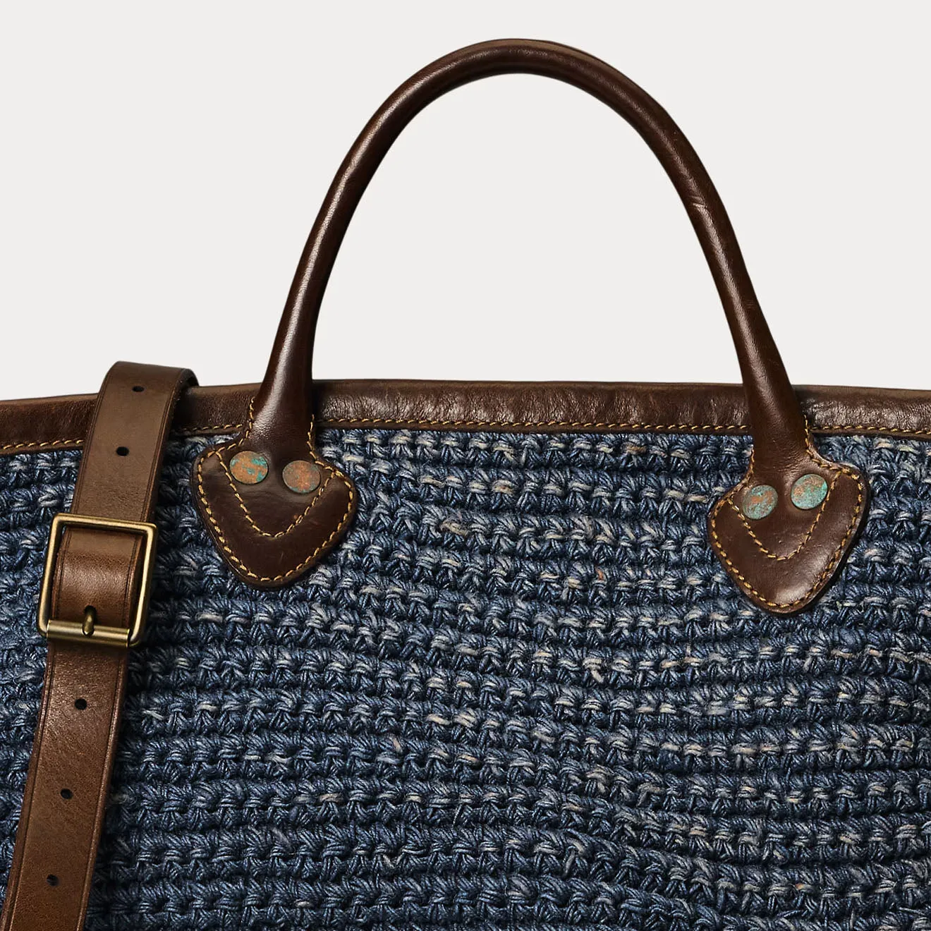 RRL By Ralph Lauren Beach Bag Tote Large Indigo / Brown