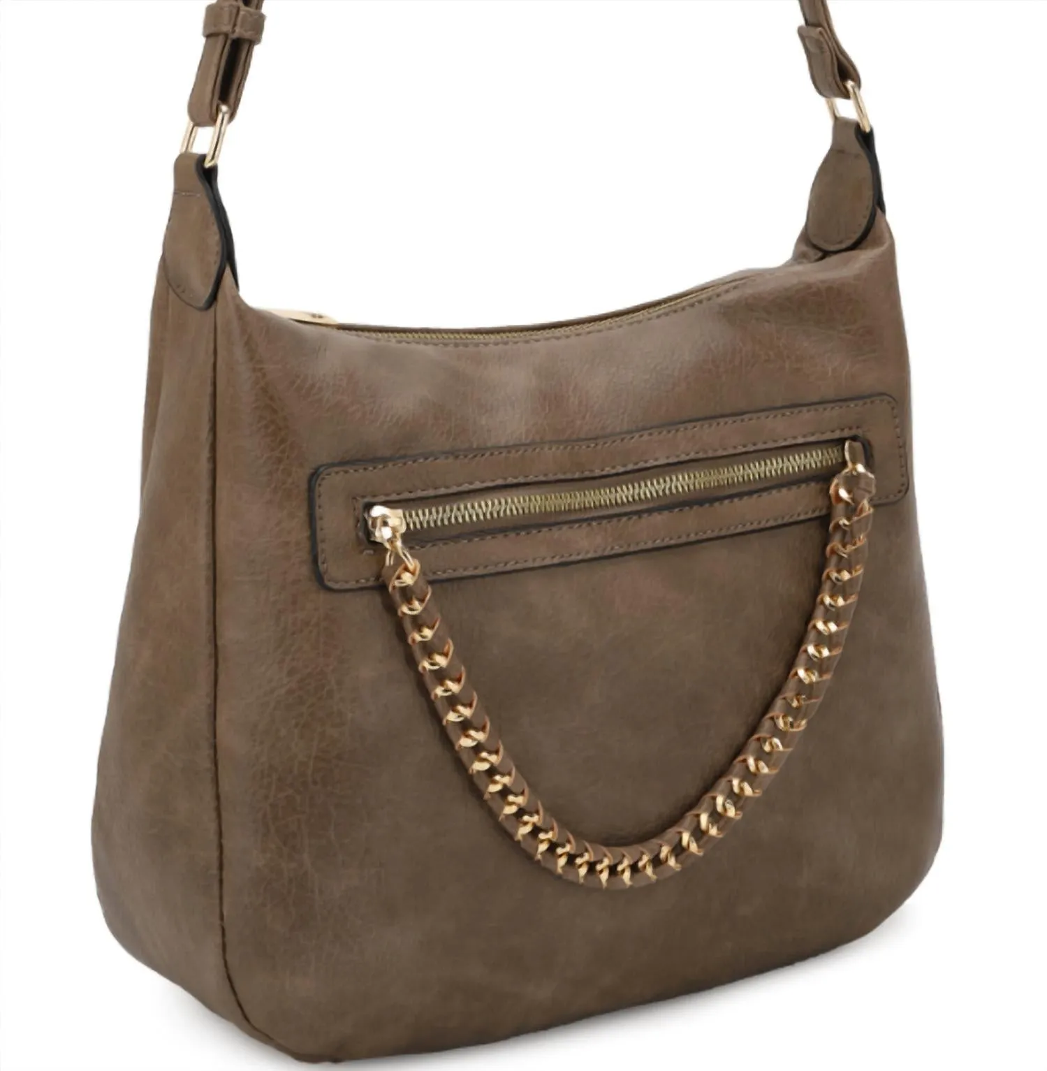 Sahara Fashion Chain Crossbody Bag In Taupe