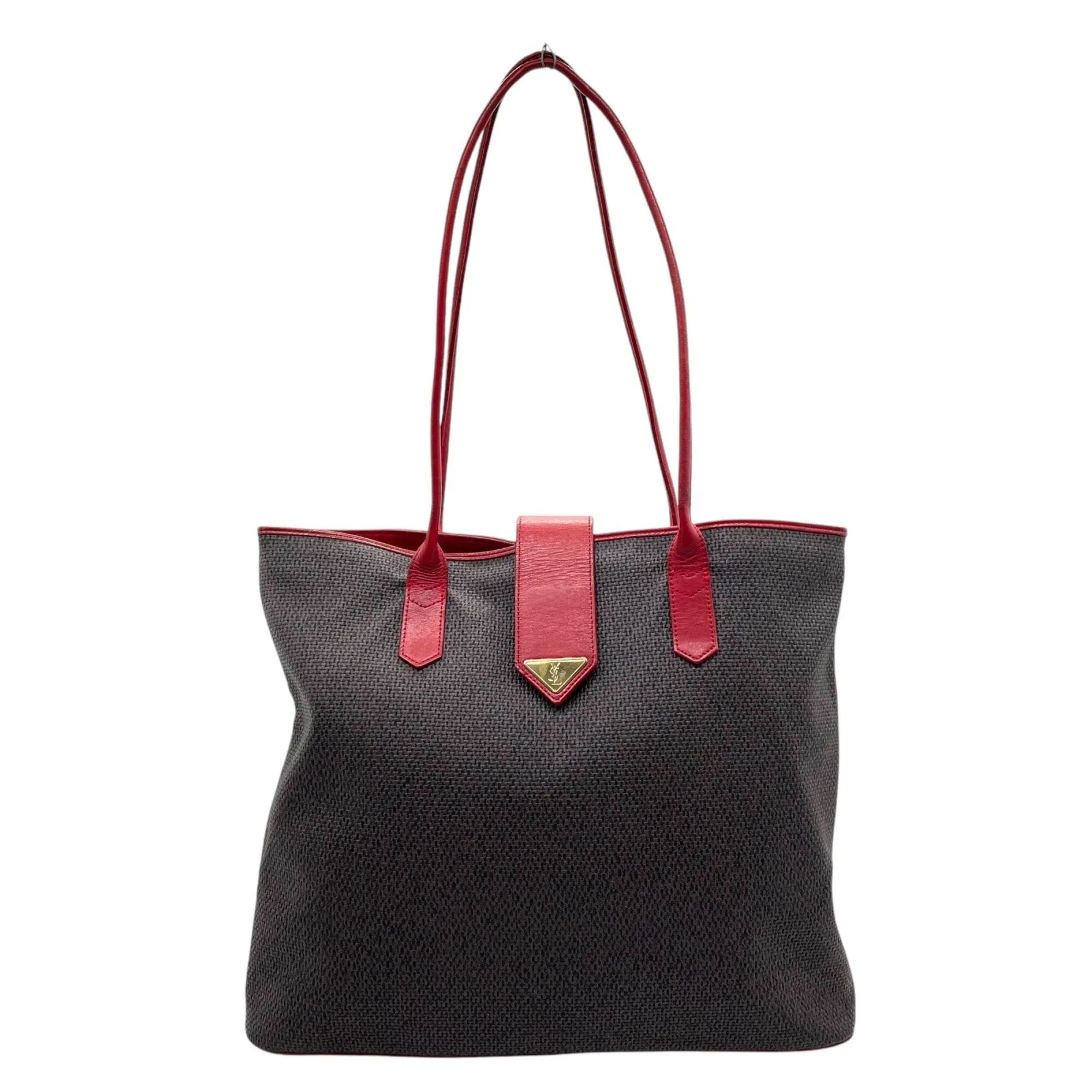 Saint Laurent  Color Straw Leather Tote Bag (Pre-Owned)