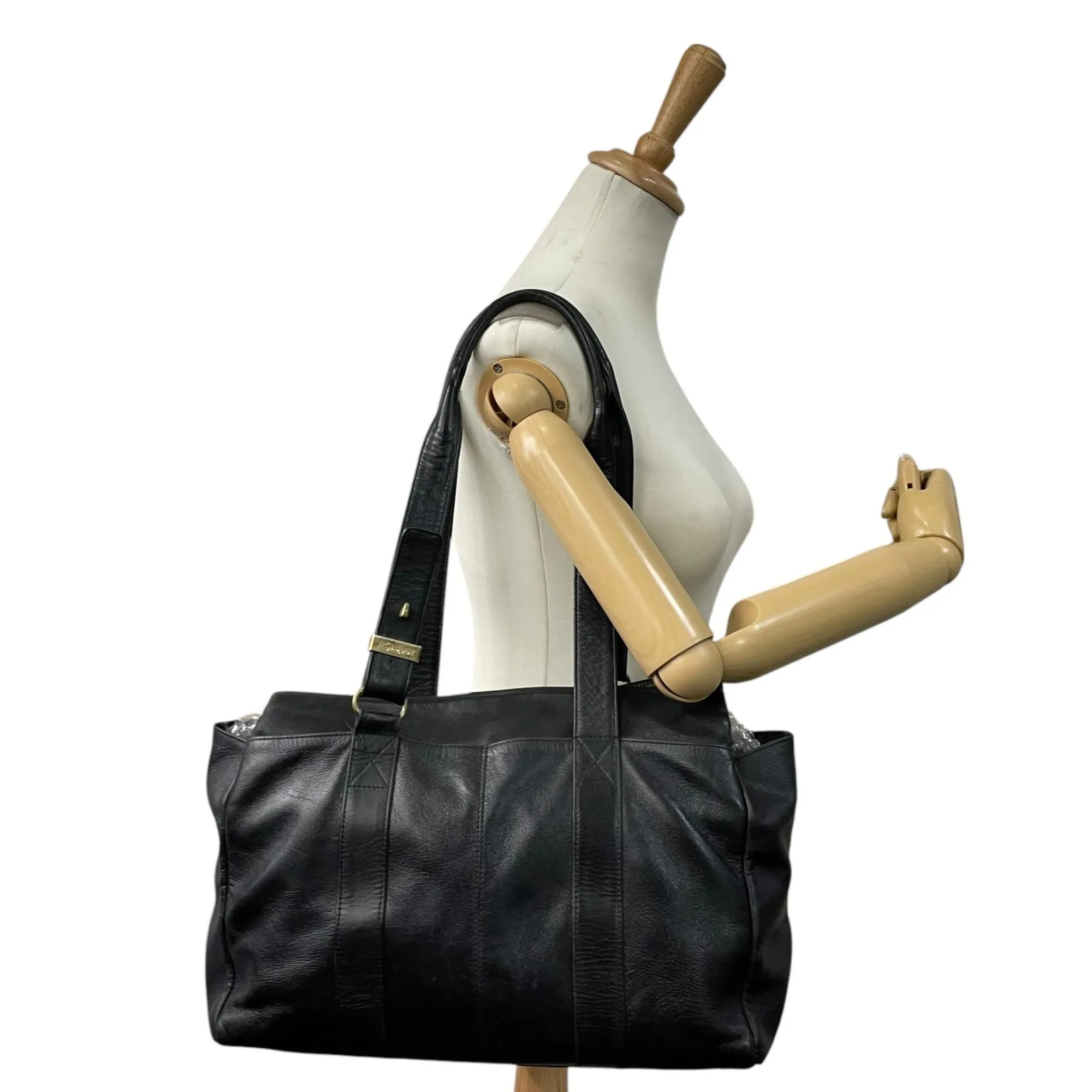 Saint Laurent Leather Handbag Tote Bag (Pre-Owned)