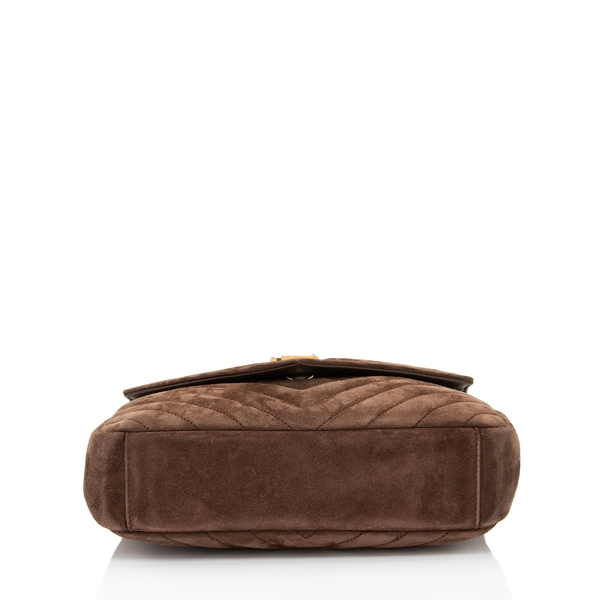 Saint Laurent Matelasse Suede Monogram College Medium Shoulder Bag