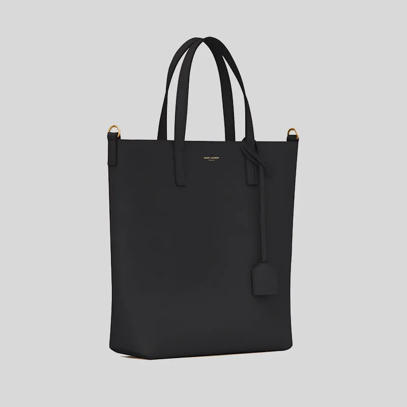 SAINT LAURENT YSL Shopping Saint Laurent Toy Crossbody Tote In Leather Black 600307CSV0J