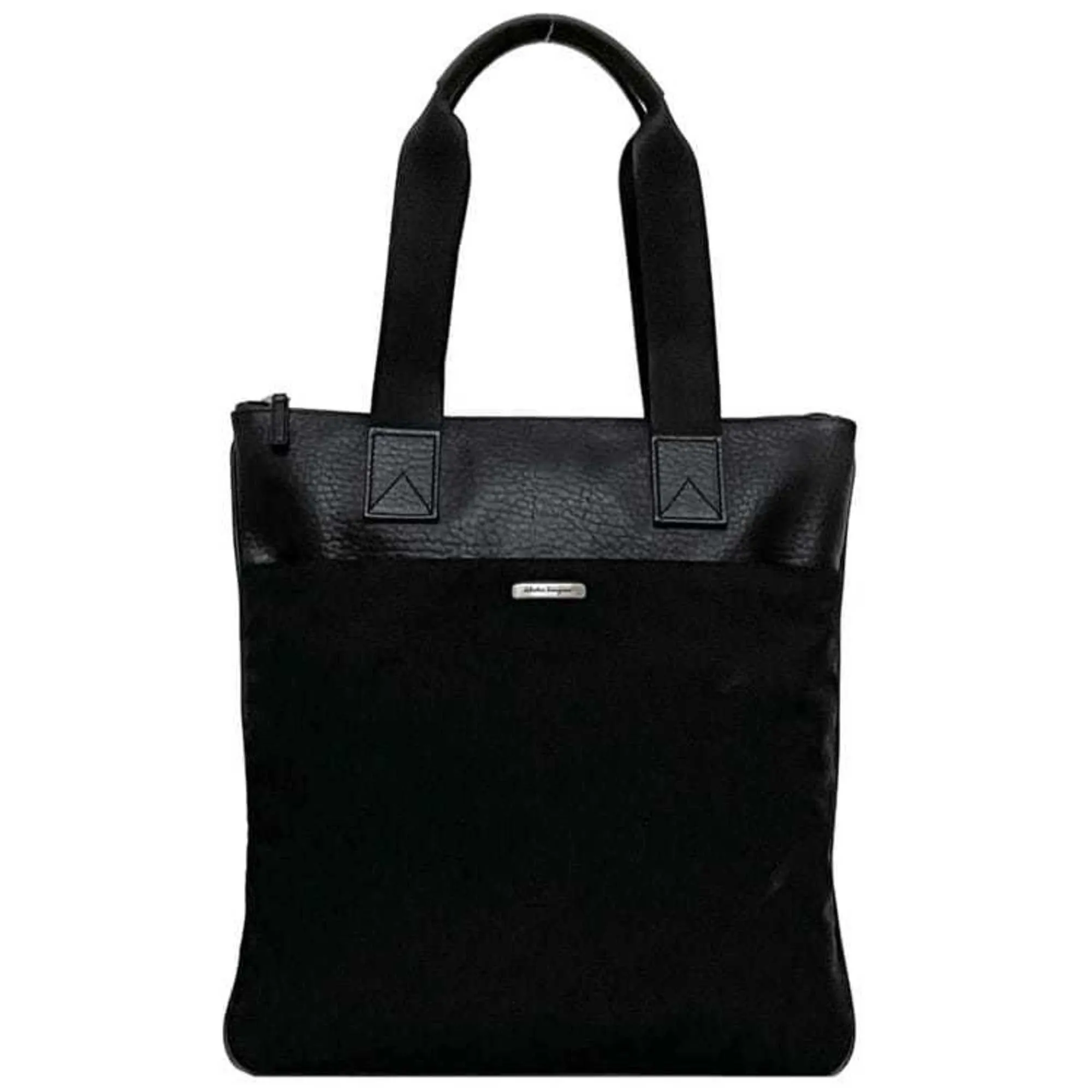 Salvatore Ferragamo Canvas Leather Tote Bag (Pre-Owned)