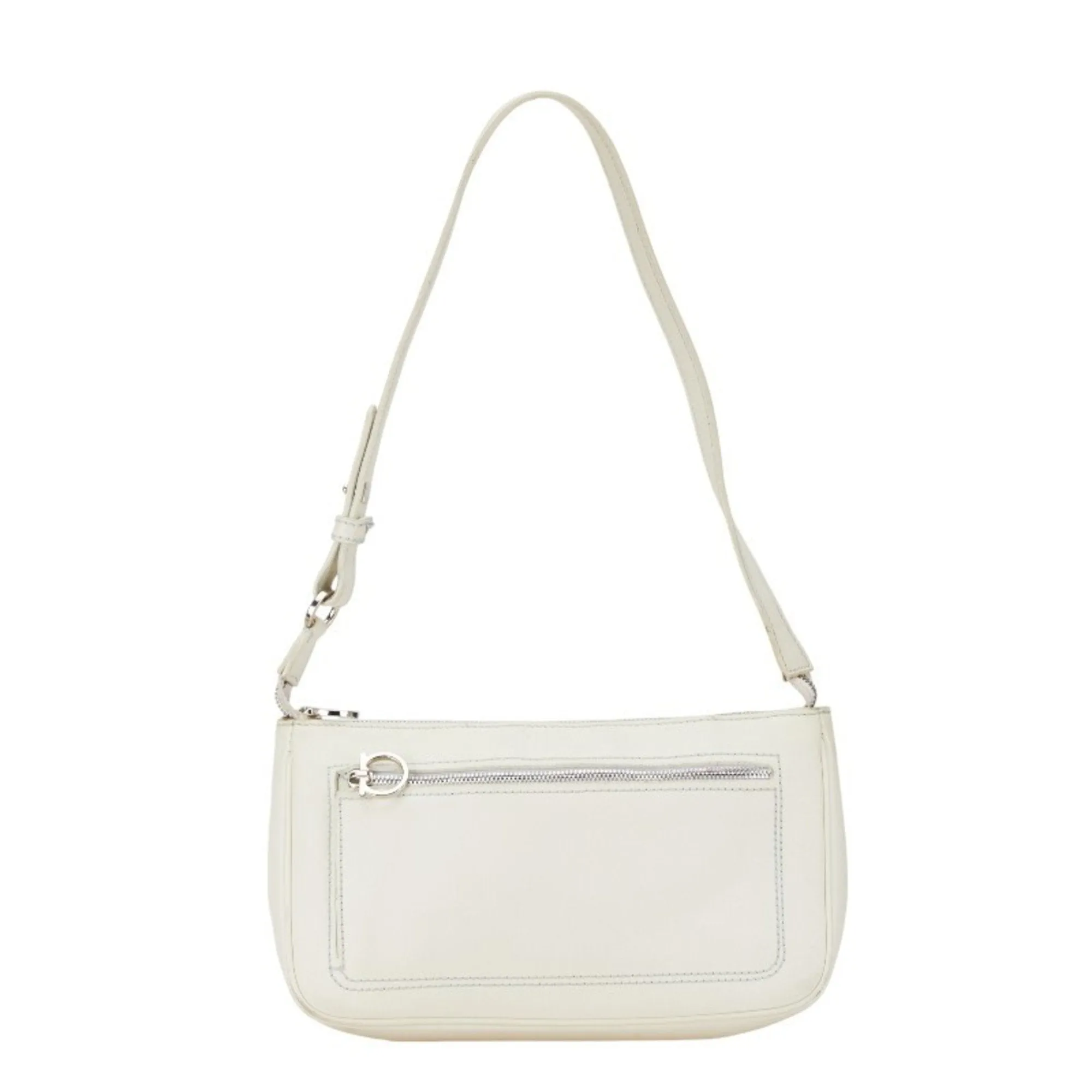 Salvatore Ferragamo Gancini  Leather Clutch Bag (Pre-Owned)