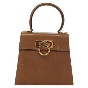 Salvatore Ferragamo Gancini Leather Handbag (Pre-Owned)