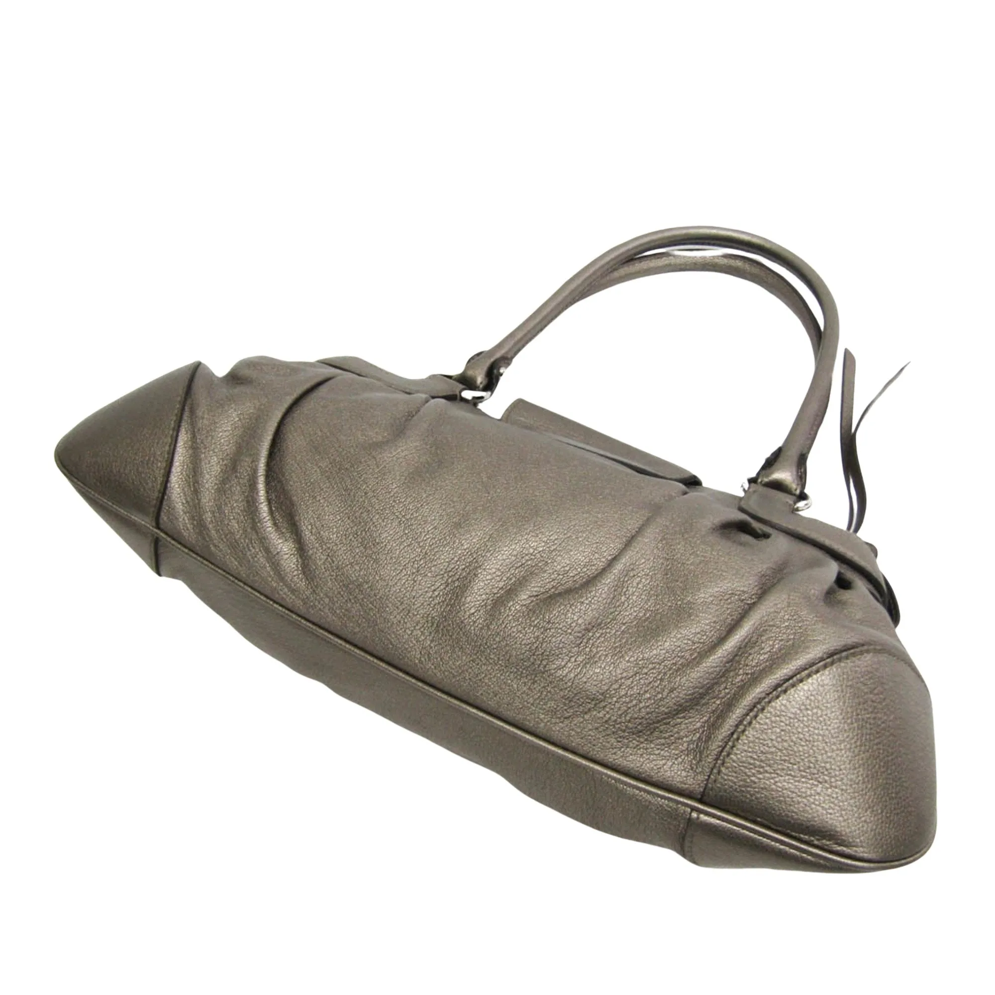 Salvatore Ferragamo Gancini  Leather Tote Bag (Pre-Owned)