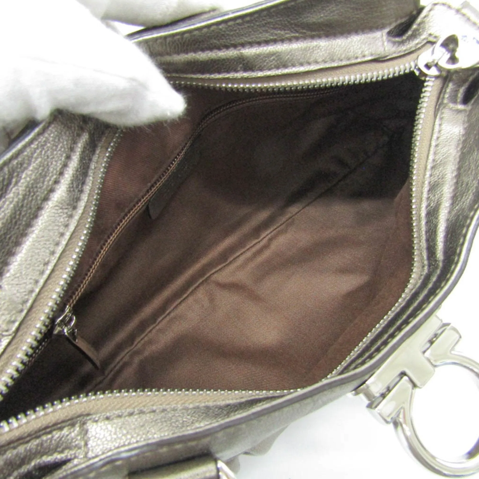 Salvatore Ferragamo Gancini  Leather Tote Bag (Pre-Owned)