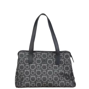 Salvatore Ferragamo Gancini  Pvc Leather Handbag Tote Bag (Pre-Owned)