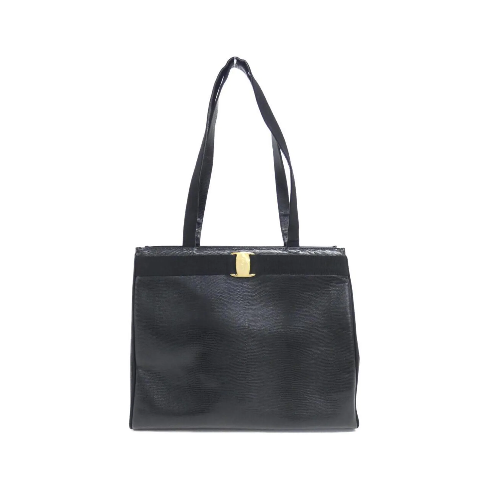 Salvatore Ferragamo Leather Handbag Tote Bag (Pre-Owned)