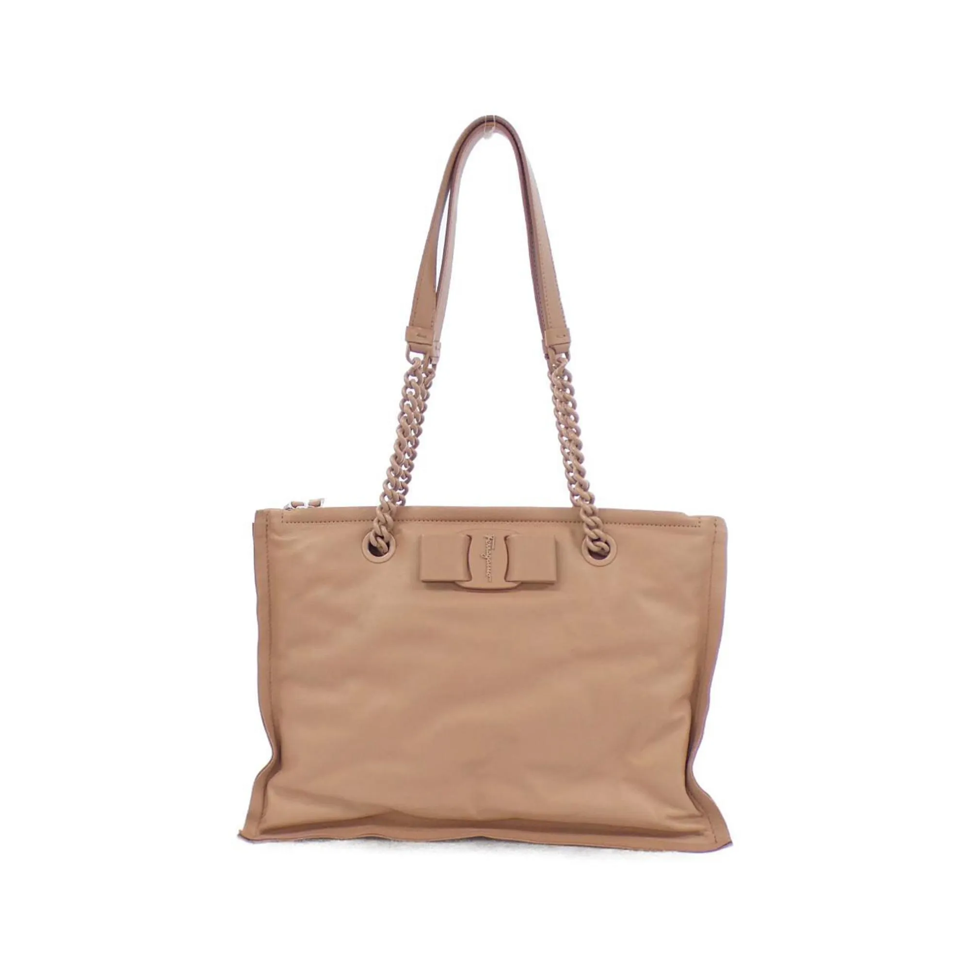 Salvatore Ferragamo Leather Shoulder Bag Tote Bag (Pre-Owned)