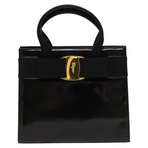Salvatore Ferragamo Vara Patent Leather Handbag (Pre-Owned)